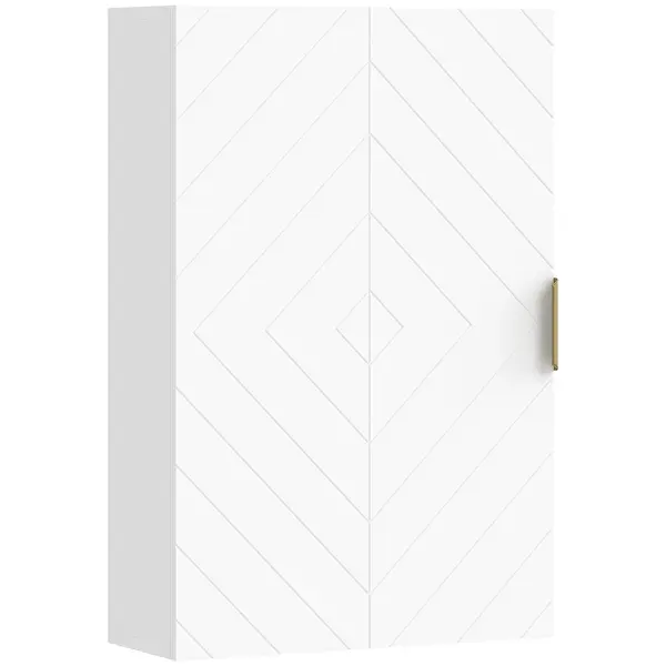kleankin Dulap pentru Baie Suspendat cu Rafturi Ajustabile, 40x15x60 cm, Alb | Aosom Romania