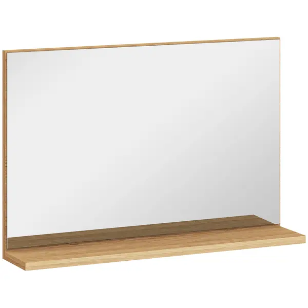 kleankin Oglindă de Baie Modernă cu Poliță 60x12x40 cm, Lemn | Aosom Romania