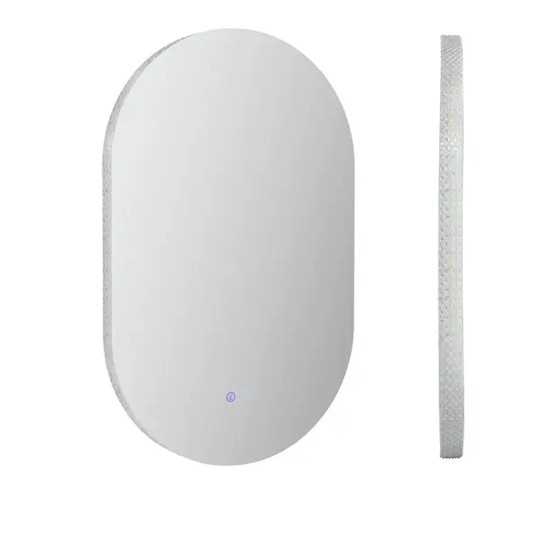 kleankin Oglindă de Perete cu Lumină LED în 3 Culori și Funcție Anti-Aburire, 81x51x4.5 cm, Transparent | Aosom Romania