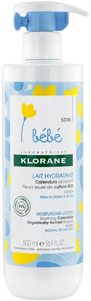 Klorane Bebe Calendula Lapte de corp hidratant, 500 ml