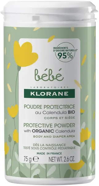 Klorane Bebe Pudră protectoare la schimbarea scutecelor Calendula, 75 g