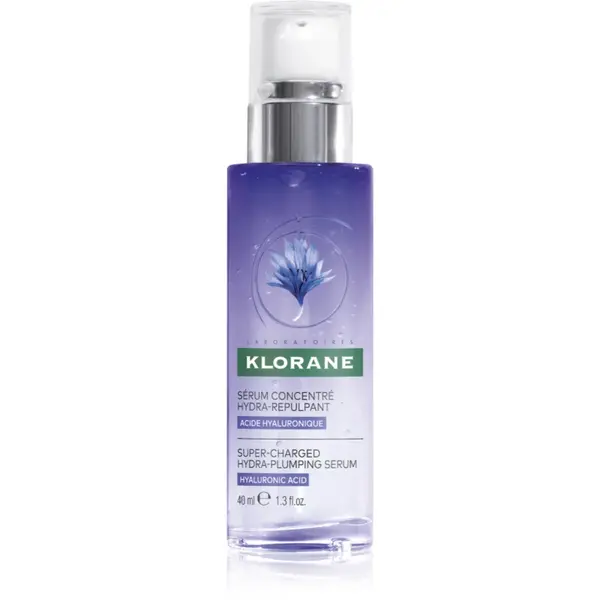 Klorane Cornflower Super-Charged Hydra-Plumping Serum ser activ cu efect de iluminare 40 ml
