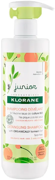Klorane Junior Oat Șampon pentru pieptănare, 500 ml