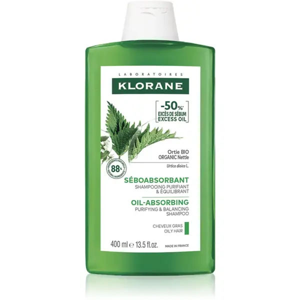 Klorane Nettle sampon pentru curatare pentru par gras 400 ml