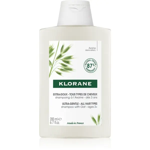 Klorane Oat sampon delicat pentru toate tipurile de păr 200 ml
