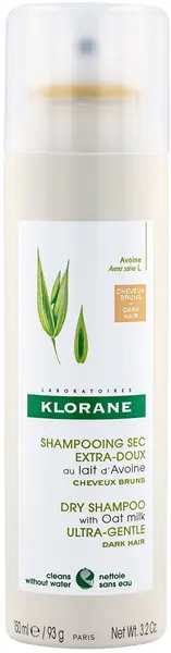 Klorane Oat Șampon uscat nuanțator pentru păr închis la culoare, 150 ml