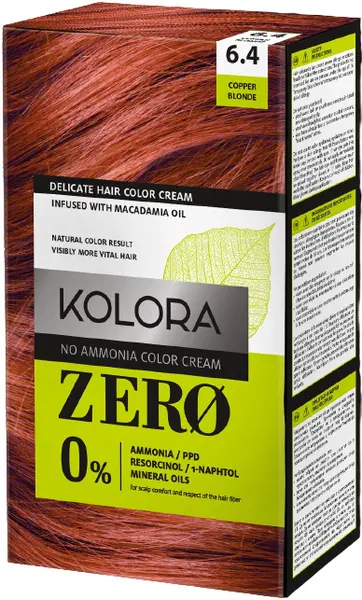 Kolora Zero Vopsea de păr, 6.4 Blond arămiu