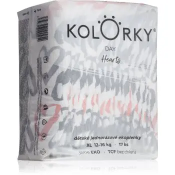 Kolorky Day Hearts scutece ECO de unică folosință