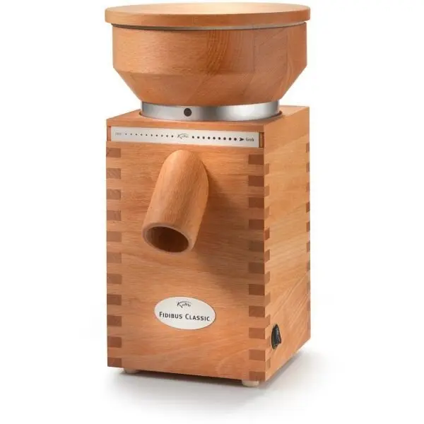 KoMo Moara pentru macinat cereale KoMo Fidibus Classic, 360 W, Pietre de moara, 100 g/min, Carcasa lemn fag