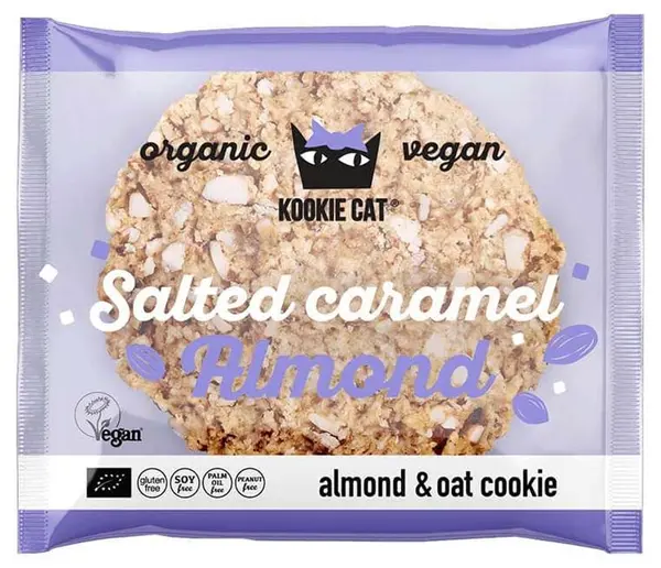 Kookie Cat Bio fursec cu caramel sărat și migdale, 50 g