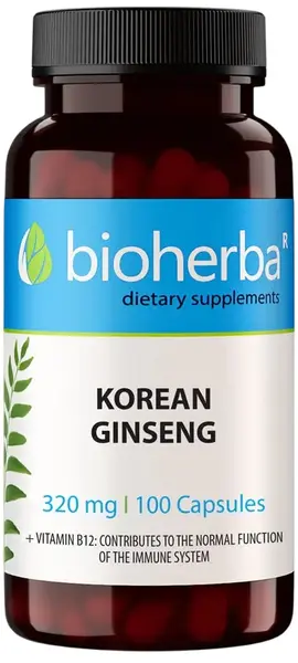 Korean Ginseng, 320 mg, 100 capsule, Bioherba