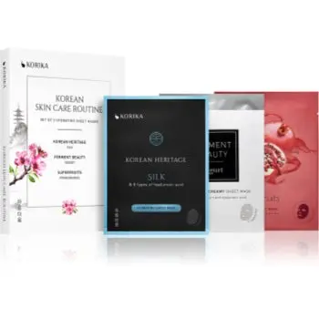 KORIKA KOREAN SKIN CARE ROUTINE SET OF 3 HYDRATING SHEET MASKS set cu efect de hidratare