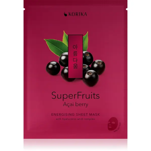 KORIKA SuperFruits Acai Berry - Anti-pollution Sheet Mask masca pentru celule cu efect detoxifiant 25 g