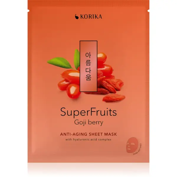 KORIKA SuperFruits Goji Berry - Anti-aging Sheet Mask Masca faciala cu efect de intinerire 25 g