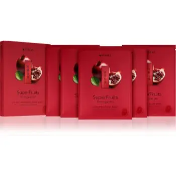 KORIKA SuperFruits Pomegranate - Set of 5 Hydrating Face Sheet Masks set de măști de față la un preț mai avantajos cu efect de hidratare