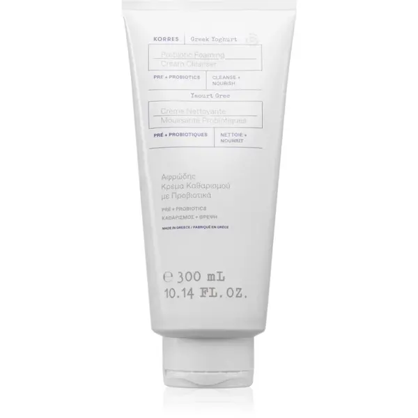 Korres Greek Yoghurt Probiotic Foaming Cream Cleanser spuma demachianta cu o textura cremoasa cu probiotice 300 ml
