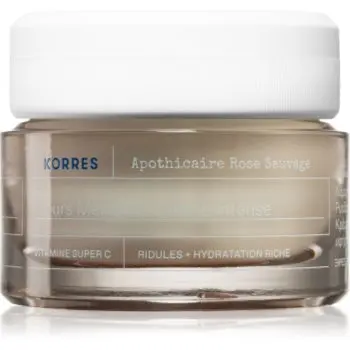 Korres Wild Rose crema de zi radianta pentru tenul uscat