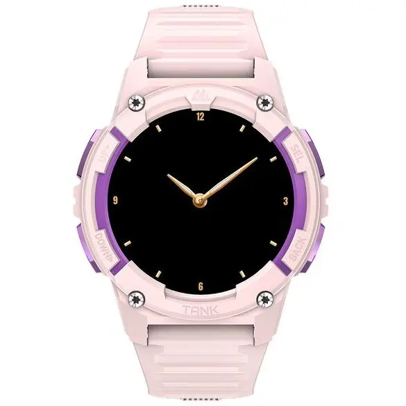 Kospet Smartwatch Kospet Tank S2, Ecran AMOLED 1.32, Bluetooth, GPS, Monitorizare ritm cardiac, Inregistrare Somn, 5 ATM (Roz)