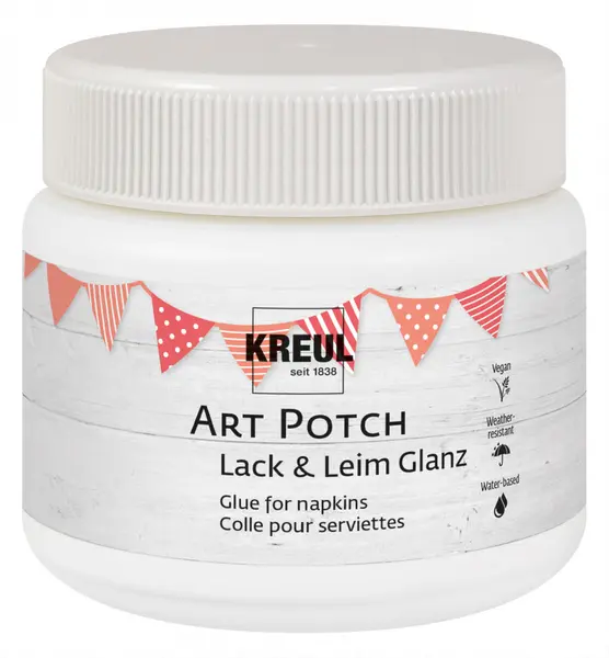 Kreul Decoupage Adeziv stralucitor tehnica servetelului pentru proiecte DIY,150 ml