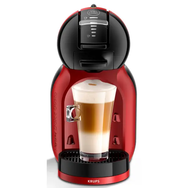 KRUPS Espressor cu capsule KRUPS NESCAFÉ® Dolce Gusto® Mini Me KP123H10, 1500 W, capacitate rezervor 0.8 L ,15 bari presiune, Tehnologia Play & Select, functie Eco, Rosu & Negru