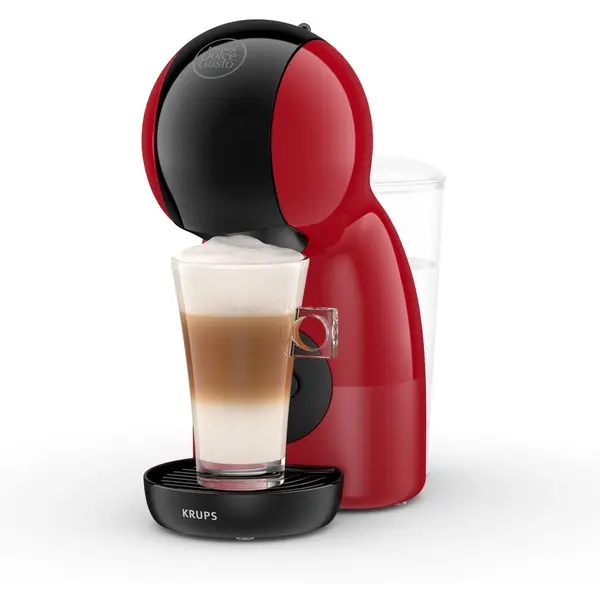 KRUPS Espressor cu capsule KRUPS NESCAFÉ® Dolce Gusto® Piccolo XS KP1A3510, 15 bari presiune, 1600 W, capacitate rezervor 0.8 L, functie Eco, negru & rosu