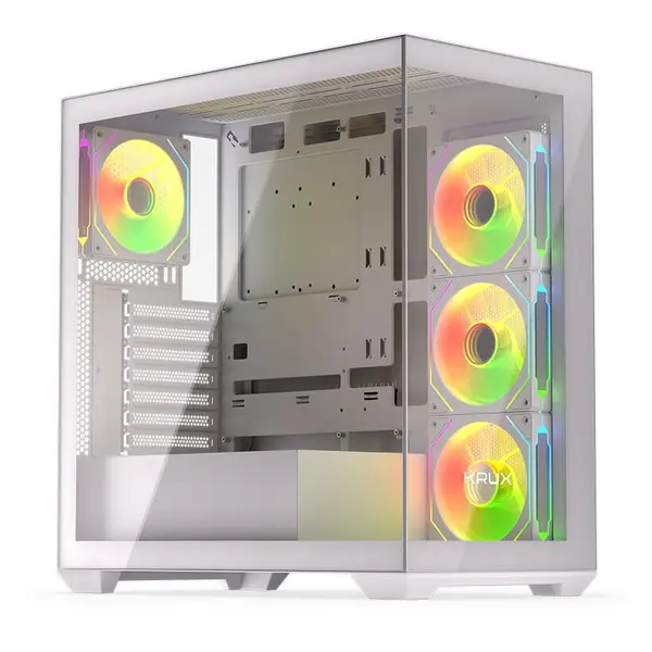 KRUX Carcasa Krux Exo, 235mm latime, 405mm lungime placa video, 360mm radiator, Alb