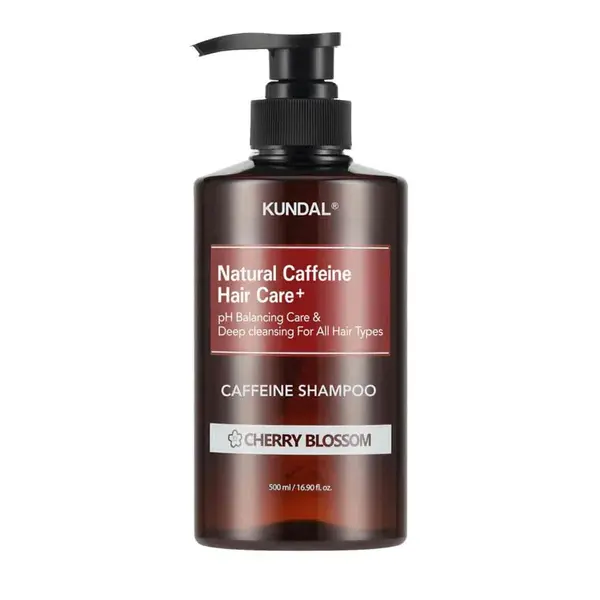 KUNDAL – Caffeine Shampoo, Cherry Blossom, 500ml