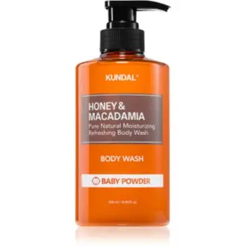 KUNDAL Honey & Macadamia Baby Powder gel de duș mătăsos cu efect de hidratare