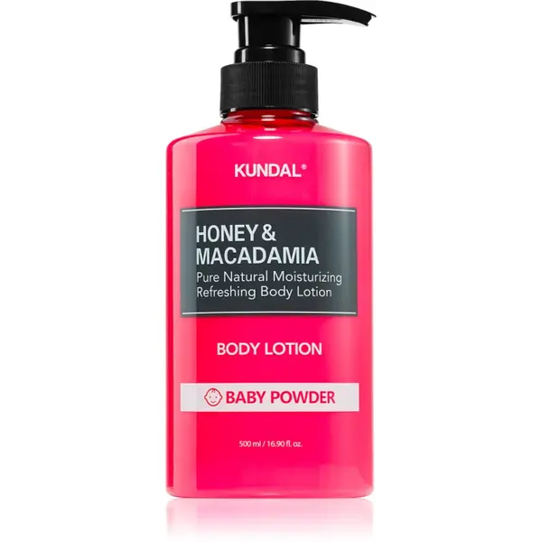 KUNDAL Honey & Macadamia Baby Powder lotiune de corp hranitoare cu efect de hidratare 500 ml