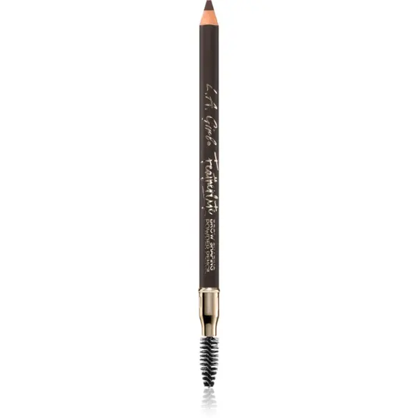 L.A. Girl Cosmetics Featherlite creion de sprancene de lunga durata cu pensula culoare Dark Brown 1.1 g