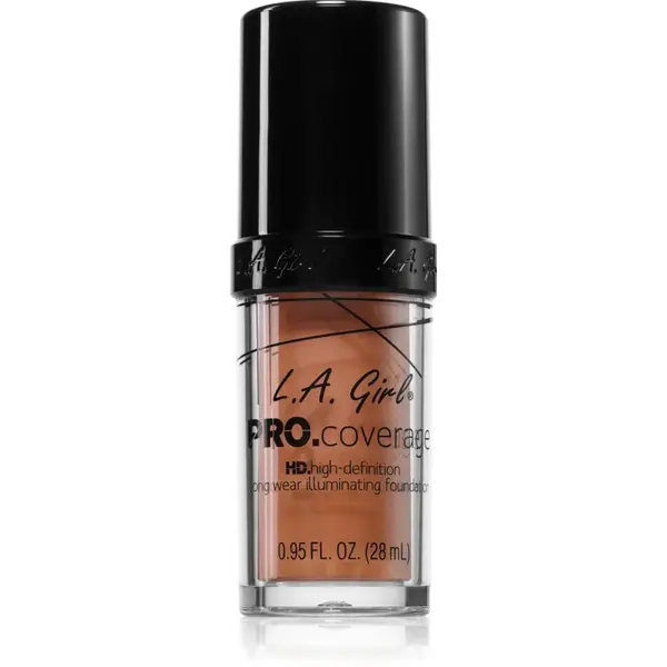 L.A. Girl Cosmetics PRO. Coverage fond de ten lichid iluminator culoare Sand 28 ml