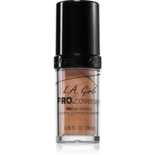 L.A. Girl Cosmetics PRO. Coverage fond de ten lichid iluminator culoare Nude Beige 28 ml