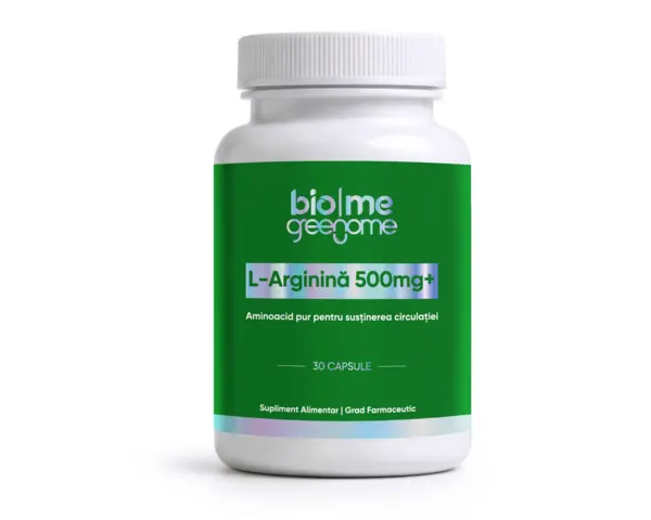 L-Arginină 500mg+, 30 capsule - Default Title