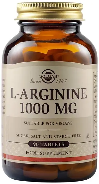 L-Arginine, 1000 mg, 90 tablete, Solgar