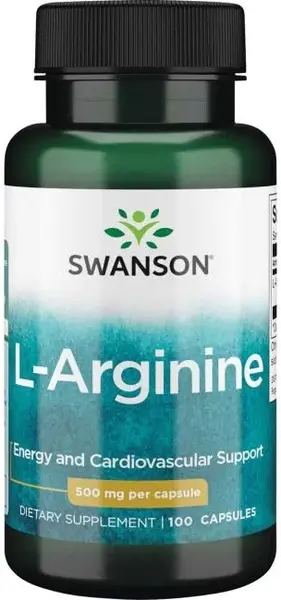 L-Arginine, 500 mg, 100 capsule, Swanson