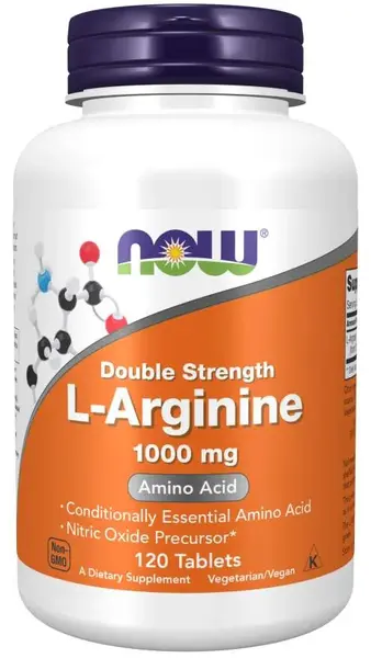 L-Arginine Double Strength, 1000 mg, 120 tablete, Now