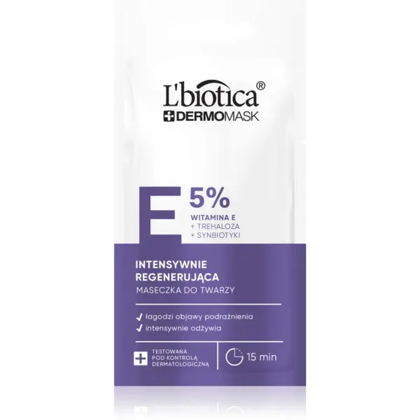 L’biotica DermoMask E 5% Masca regeneratoare faciale 8 ml