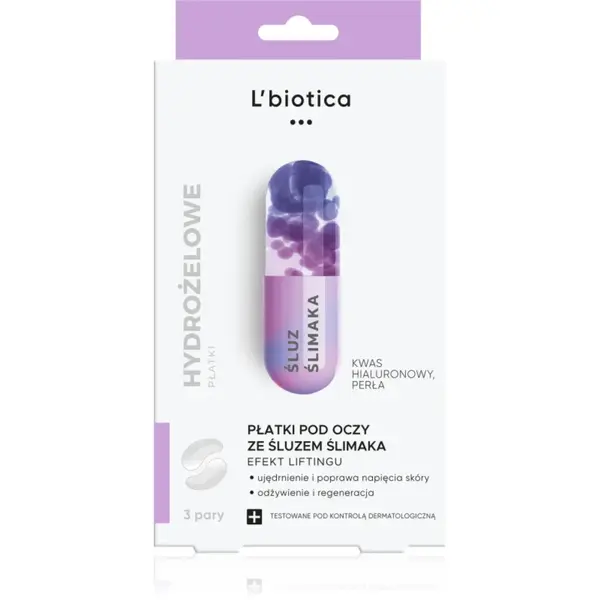 L’biotica Eye Patches Rejuvenating mască pentru ochi, cu efect de netezire extract de melc 1 buc