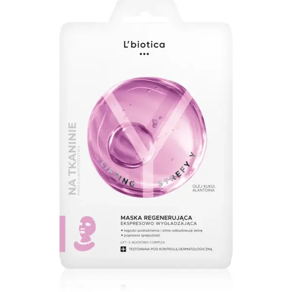 L’biotica Lifting Y Zone Masca regeneratoare cu efect de netezire 1 buc