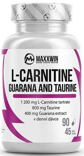 L-Carnitine Guarana and Taurine, 90 capsule, Maxxwin
