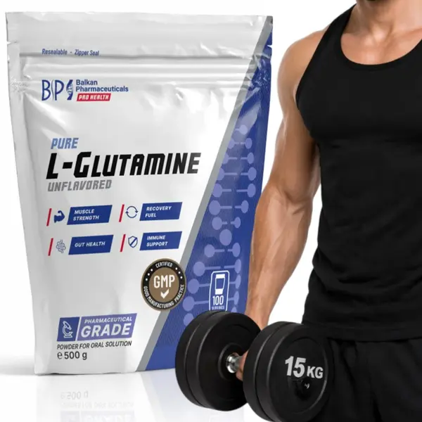 L-Glutamine, 500g, 100 de porții, pulbere