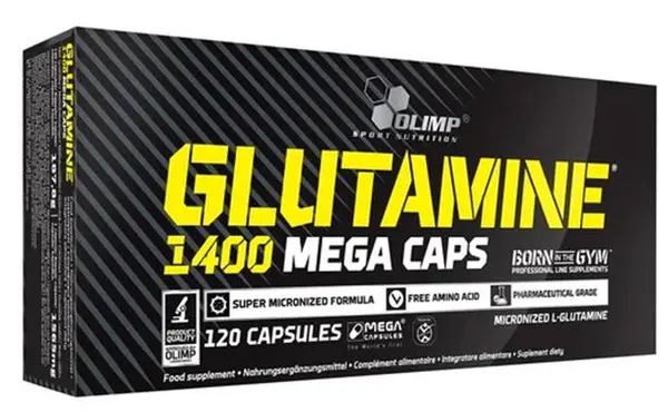 L-Glutamine Mega Caps, 1400 mg, 120 capsule, Olimp