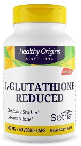 L-Glutation redus, 500 mg, 60 capsule, Healthy Origins