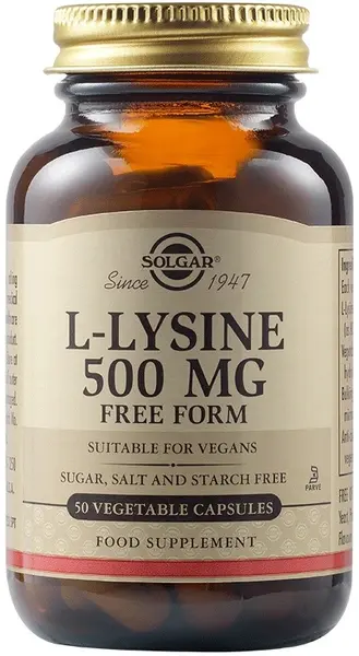 L-Lysine, 500 mg, 50 tablete, Solgar