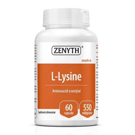 L - Lysine 550mg X 60 caps. Zenyth
