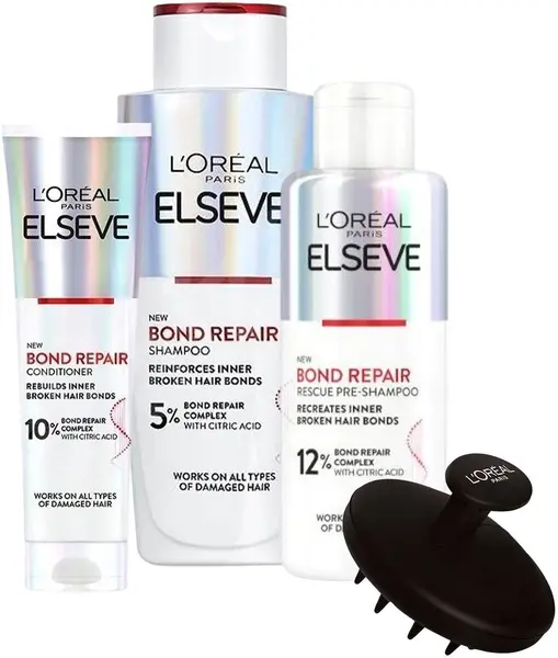 L'Oréal Elseve Set Bond Repair - Șampon, Balsam și îngrijire pre-spălare, 200 + 150 + 200 ml