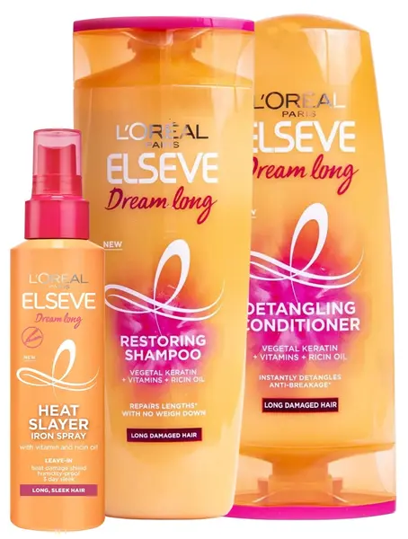 L'Oréal Elseve Set Dream Long - Șampon, balsam și spray cu protecție termică, 250 + 200 + 150 ml