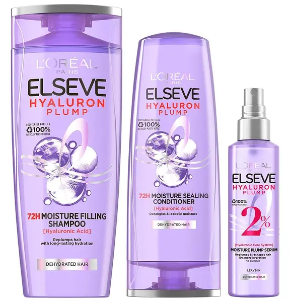 L'Oréal Elseve Set Hyaluron Plump - Șampon, balsam și ser, 250 + 200 + 150 ml