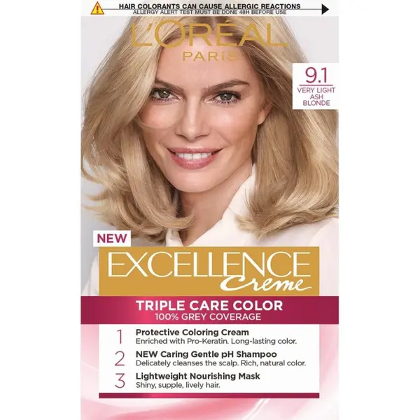 L'Oréal EXCELLENCE 9.1 BLOND CENSUINA FOARTE DESCHIS Volum 1 bucata