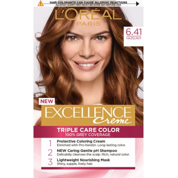 L'Oreal Paris Excellence 6.41 Hazelnut Vopsea de păr Volum 6.41 Hazelnut